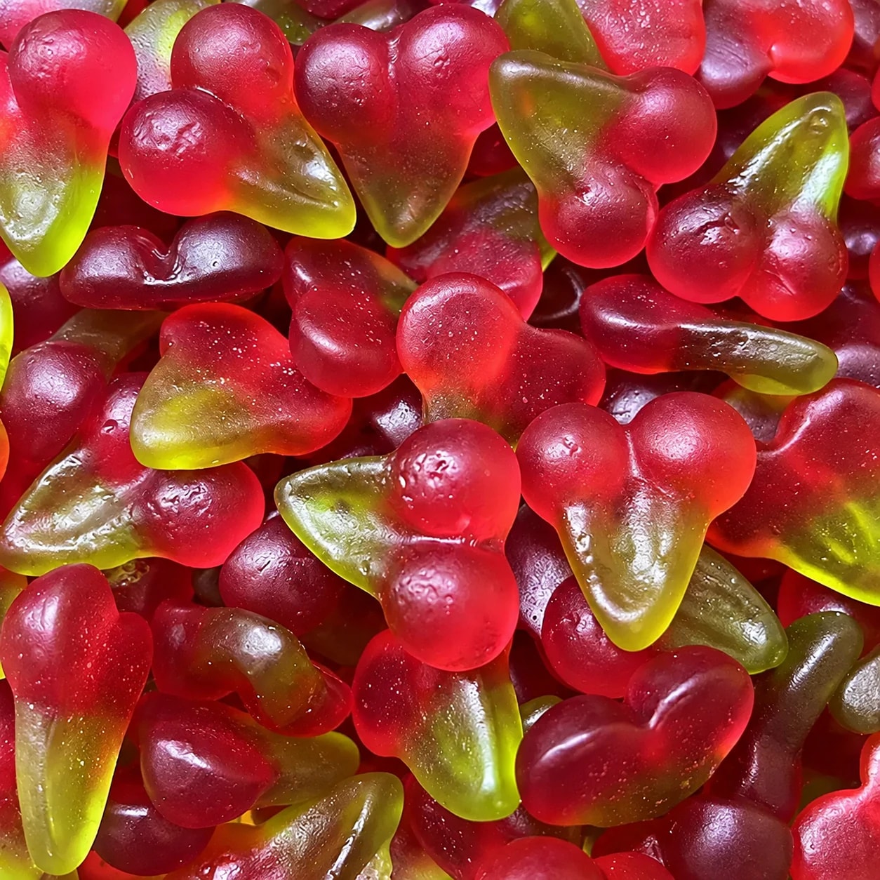 Cerises gélifiées Trolli, en pluie